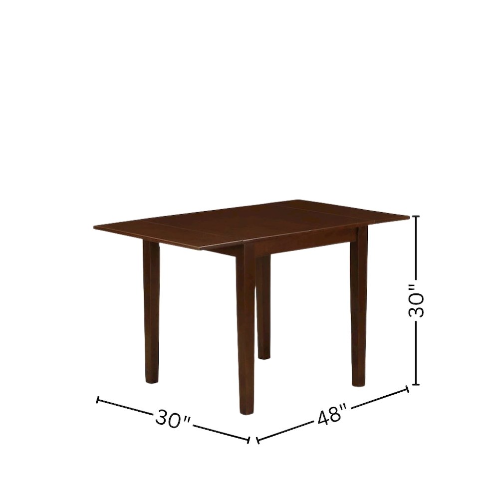 Mahogany Wood Dining Table, Rectangular Dinner Table, Sturdy 4 Legs