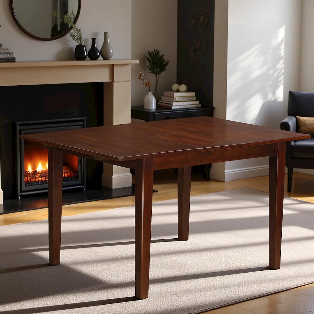Elegant Drop Leaf Dining Table – Mahogany Expandable Kitchen Table