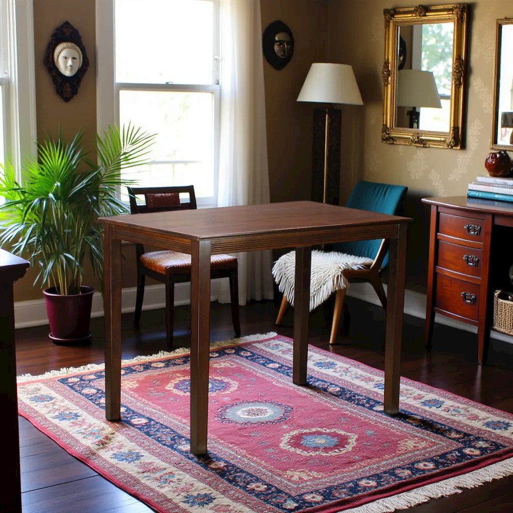 Mahogany Small Dining Table – Solid Wood Kitchen and Dining Table for 4