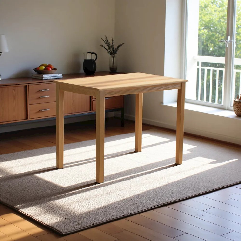 Elegant Oak Small Dining Table – Solid Wood Kitchen and Dining Table
