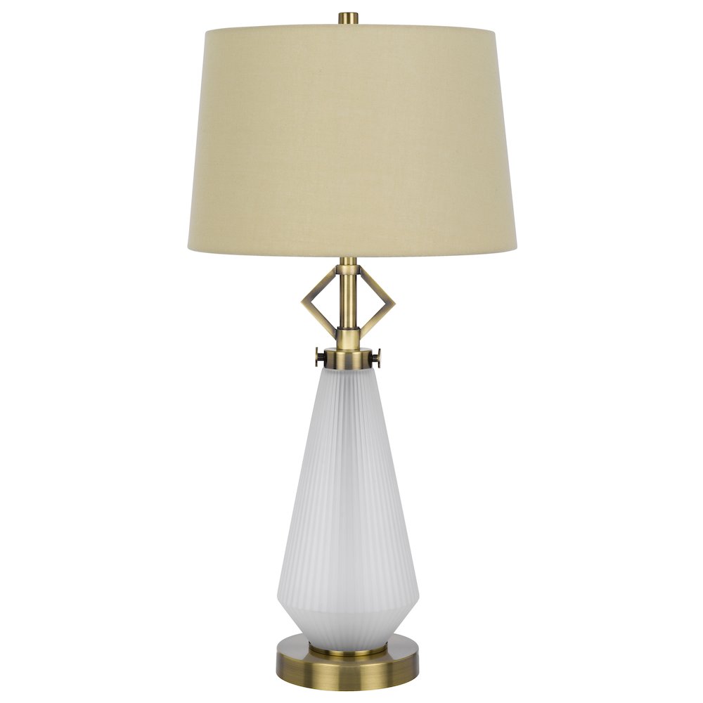 100W led Carrizo metal/glass table lamp with 2W led night light
