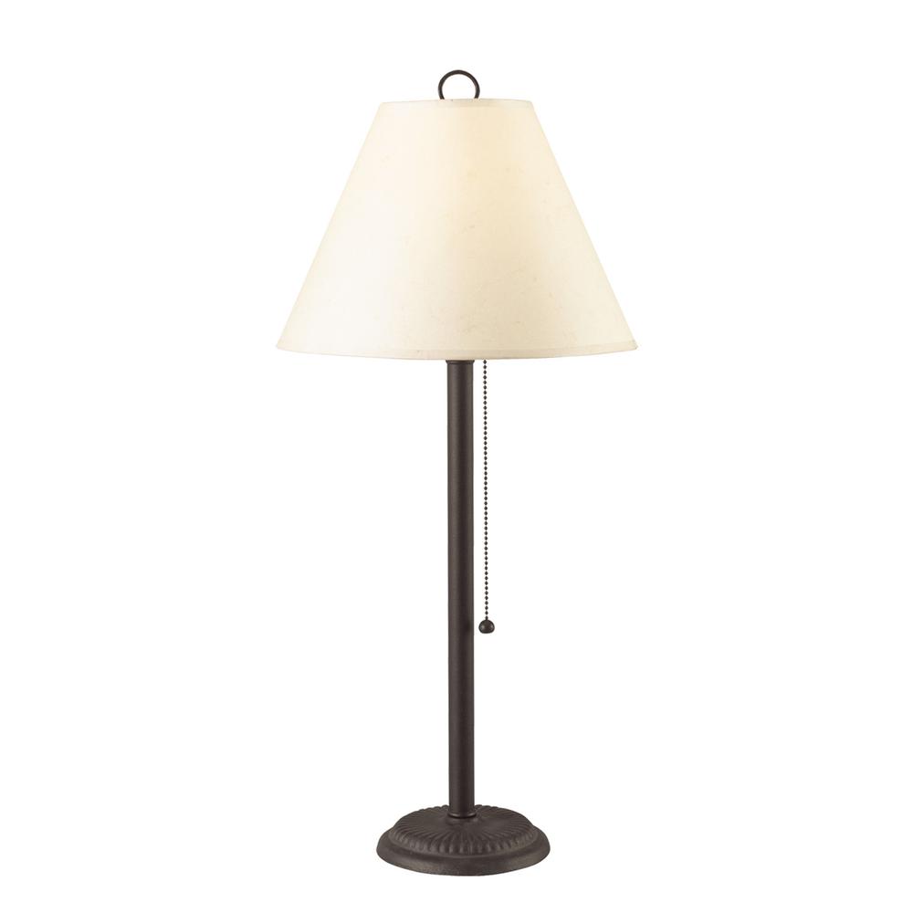 27.5" Heignt Metal Table Lamp in Black Rust Finish