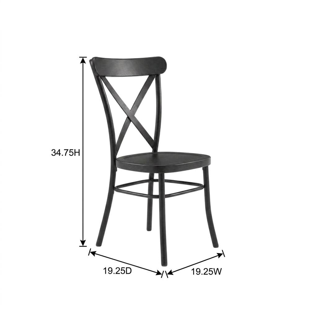 Metal Dining Chair Set in Sleek Finish with Comfortable Back Support