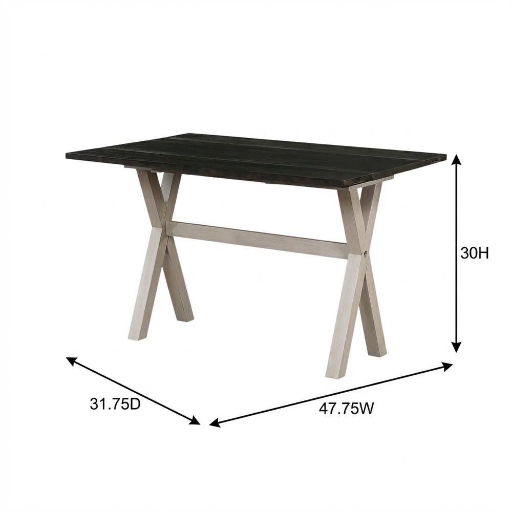 Charcoal Flip Top Coffee Table with Rubber Wood and MDF Finish