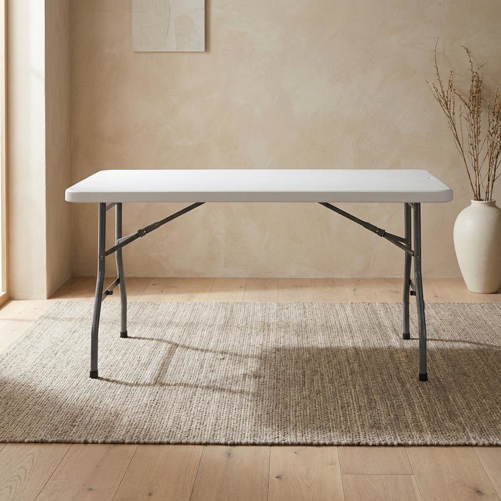 Light Grey, Folding Table, Quality Build, Durable Wood Frame