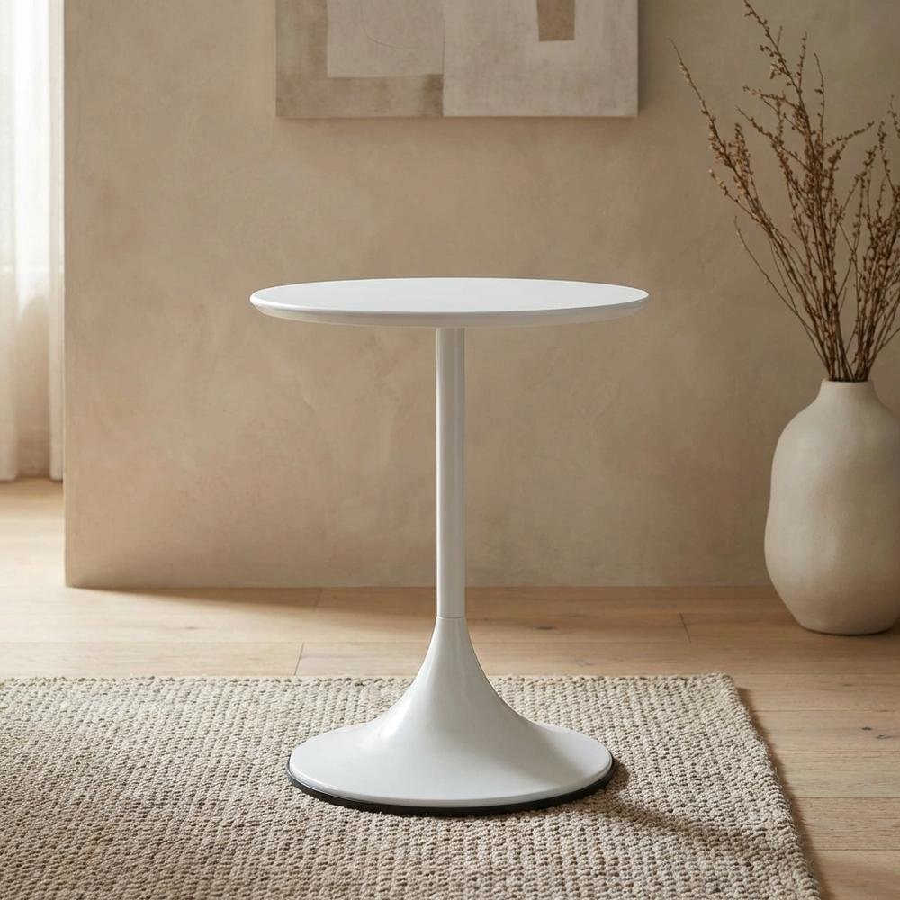 White, Side Table, Quality Build, Durable Wood Frame