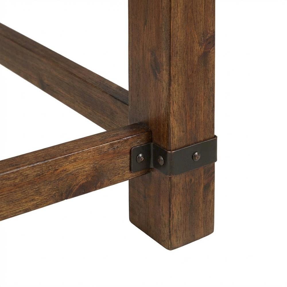 Wooden Lift Desk with Brushed Walnut Finish and Traditional Design