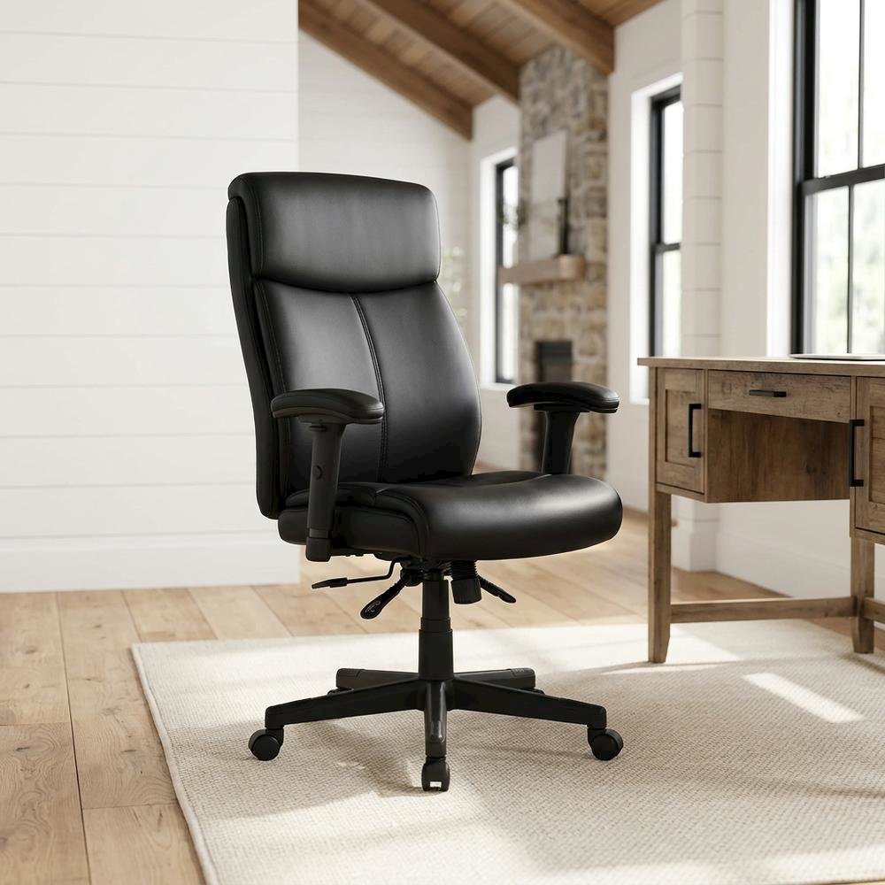 Deluxe Multi-Function Ergonomic High-Back Office Chair in PU with Metal Frame