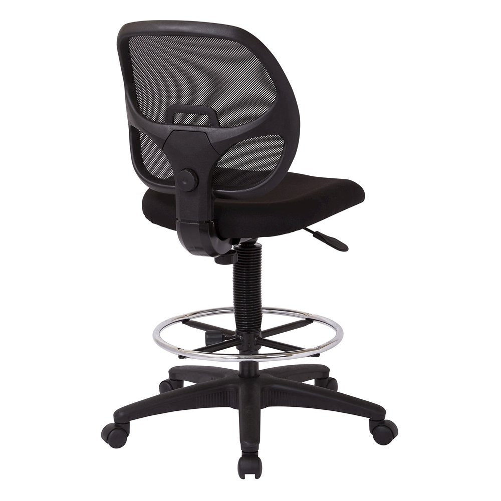 Black Drafting Chair – Tall Office Chair With 20-Inch Foot Rest