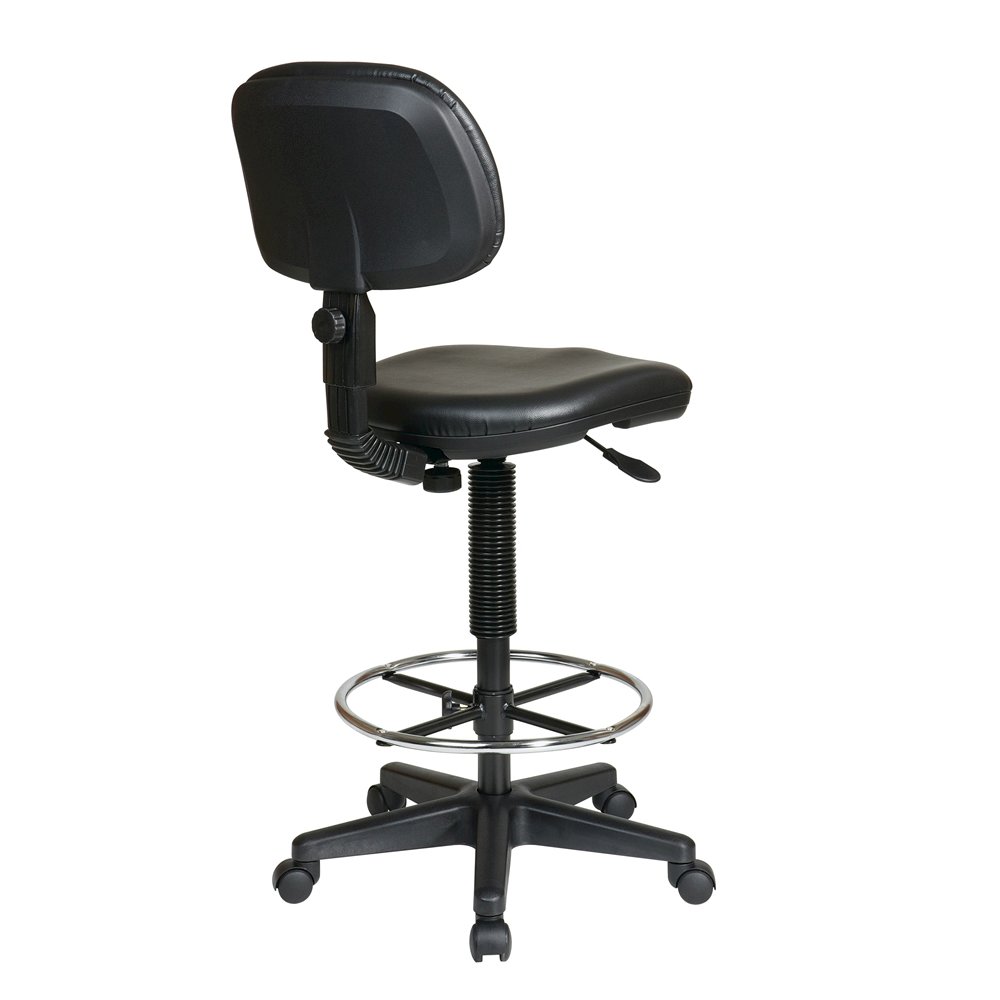 Black Drafting Chair – Tall Desk Chair for Standing Desk and Office Use