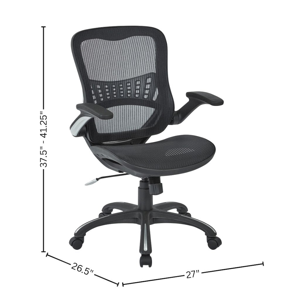 Black Tall Office Chair – Standing Desk Chair With Extended Height Frame