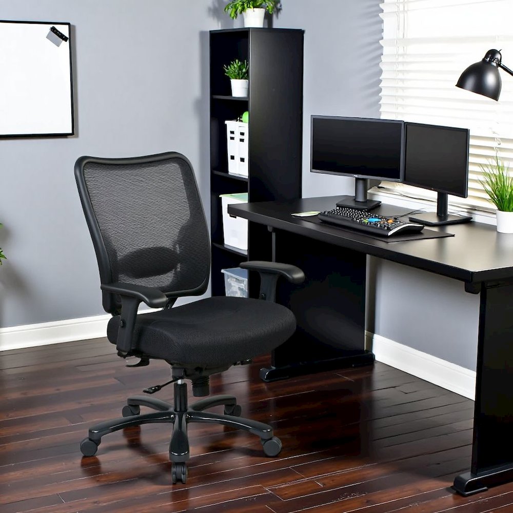 Black Mesh Office Chair – Ergonomic Home Office Desk Chair With Support