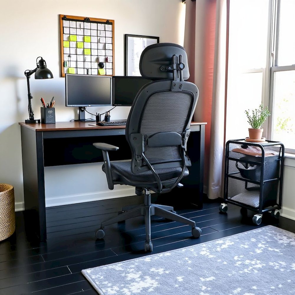 Ergonomic Mesh Office Chair – High-Back Computer Chair With Headrest