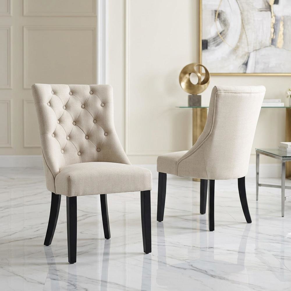 Polyester Fabric Upholstered Accent Side Chairs for Living Room,Set of 2