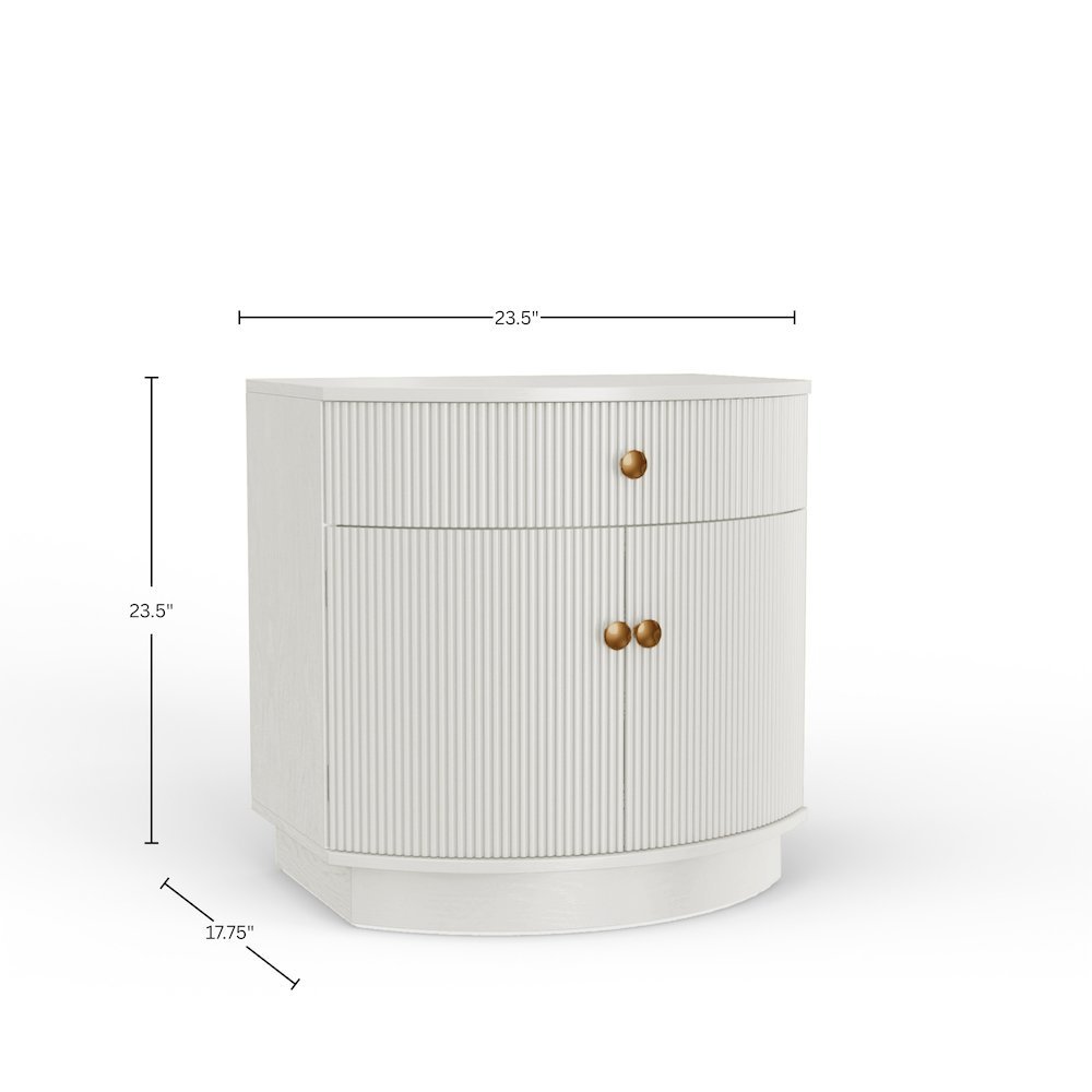 Nightstand with Rubberwood Solids and Oak Veneer Modern Contemporary Design