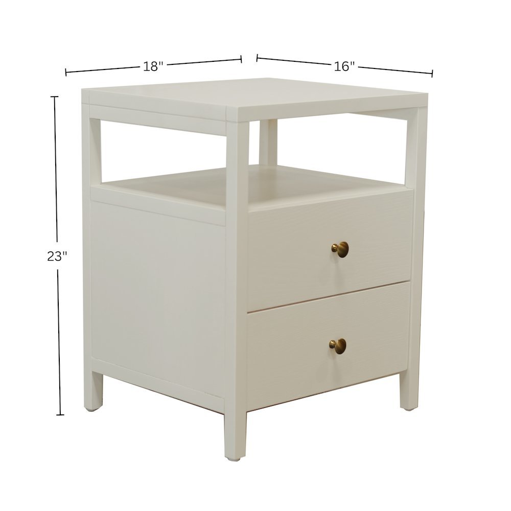 End Table with Drawer Modern Farmhouse Style Solid Wood Design