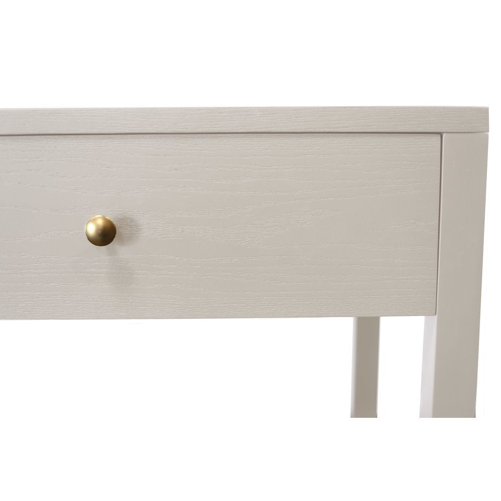 Writing Desk with Drawer Modern Farmhouse Style Solid Wood Surface