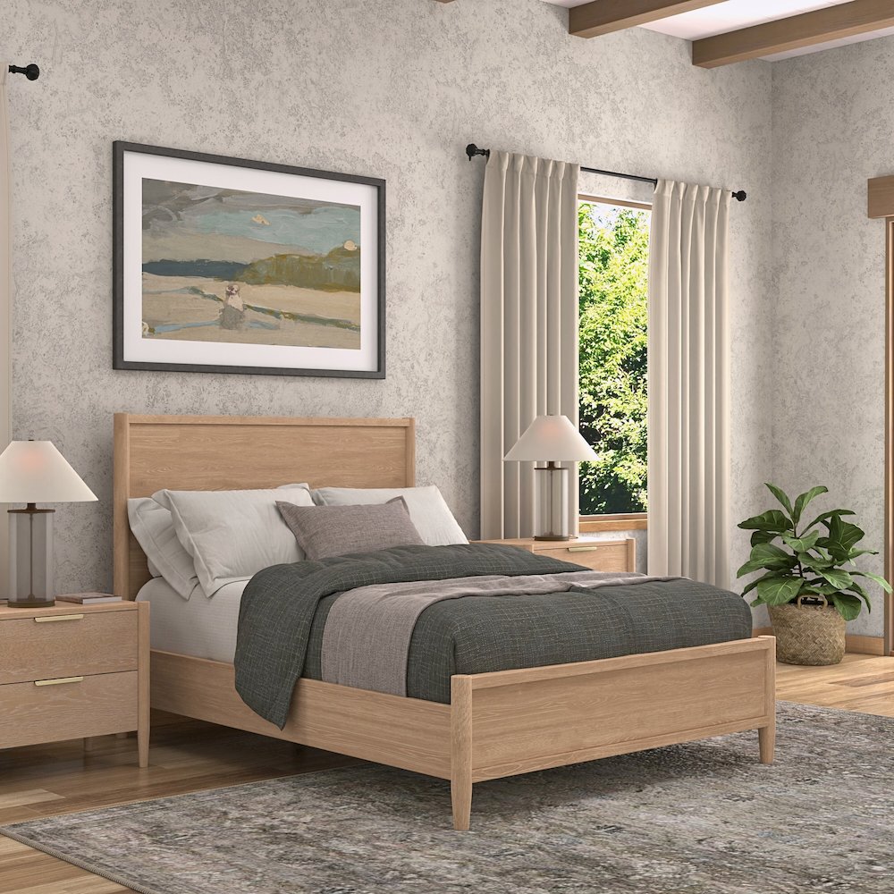 Sinclair California King Panel Bed, Natural