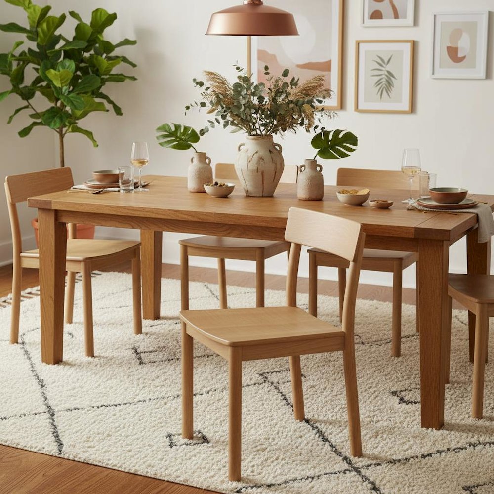 Light Oak Side Chair Modern Design Single Piece with Durable Frame