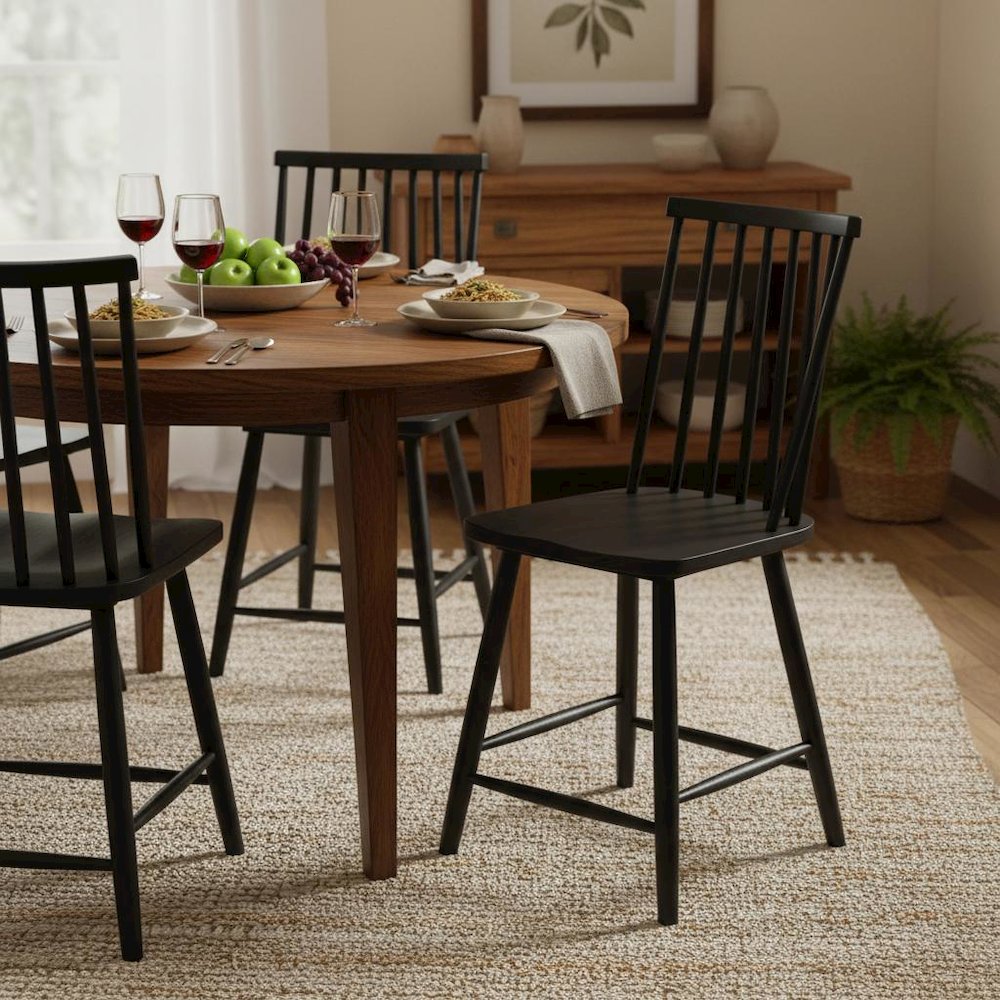 Farmhouse Brown Counter Stools Set of 2 with Back Support