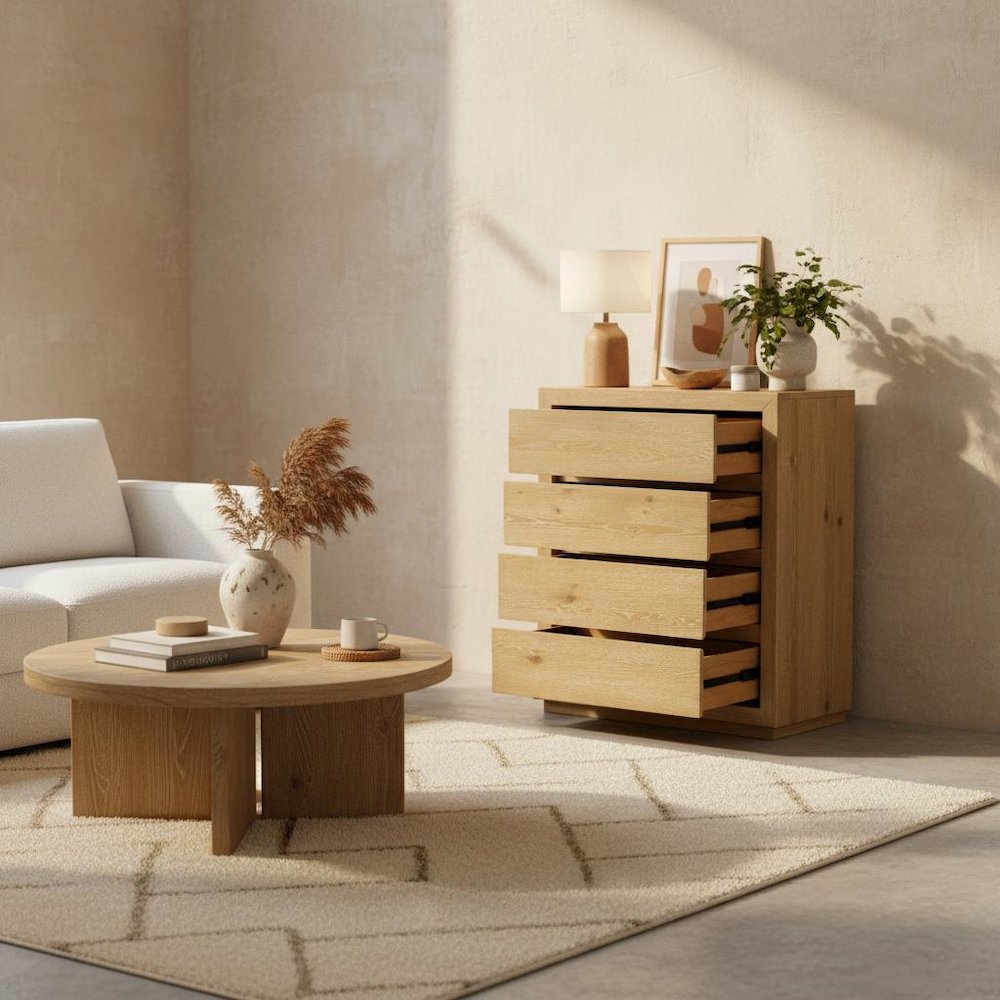 Five Drawer Chest White with Modern Farmhouse Design and Spacious Storage