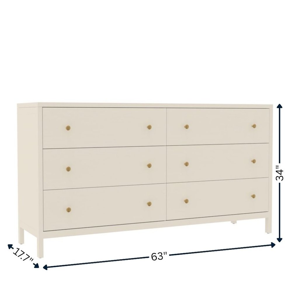 Modern Farmhouse Dresser with Multiple Drawers and Spacious Storage