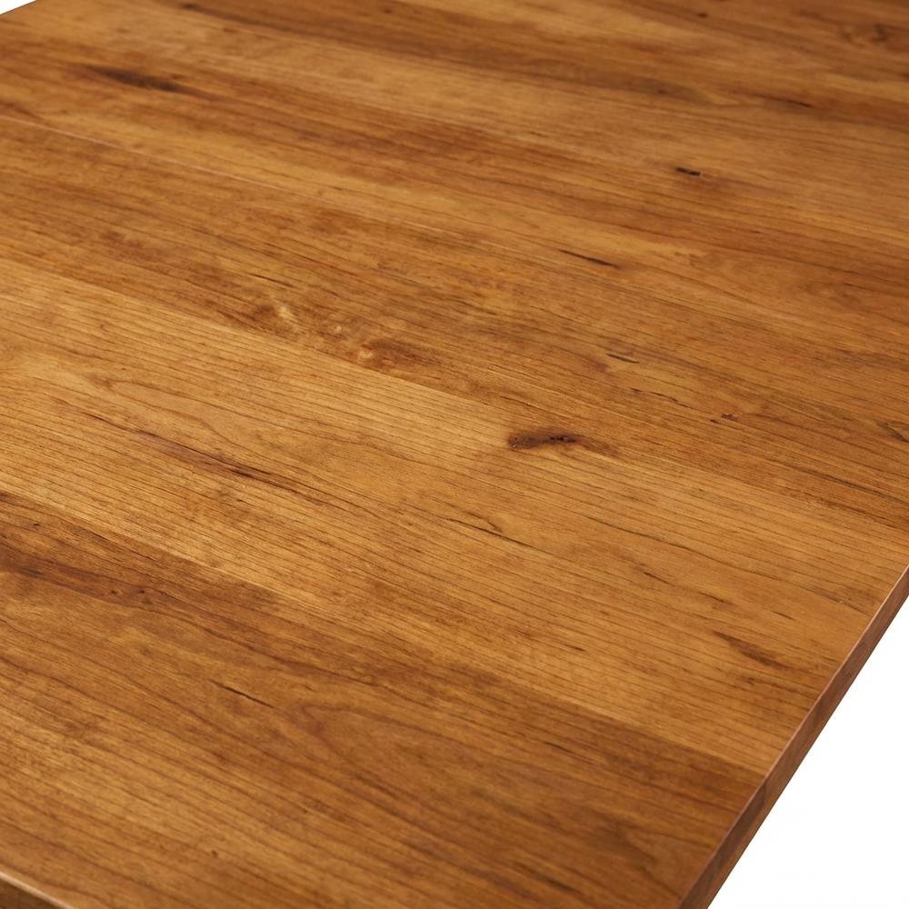 Solid American Hickory Dining Table with Distressed Finish and Arts