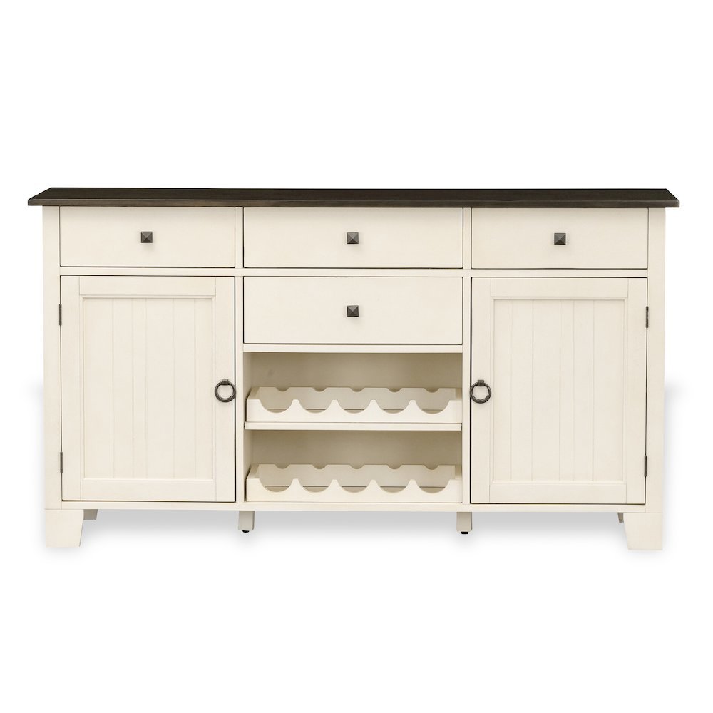 Brown Wine Cabinet with Storage, Farmhouse Coffee Bar and Bar Cabinet