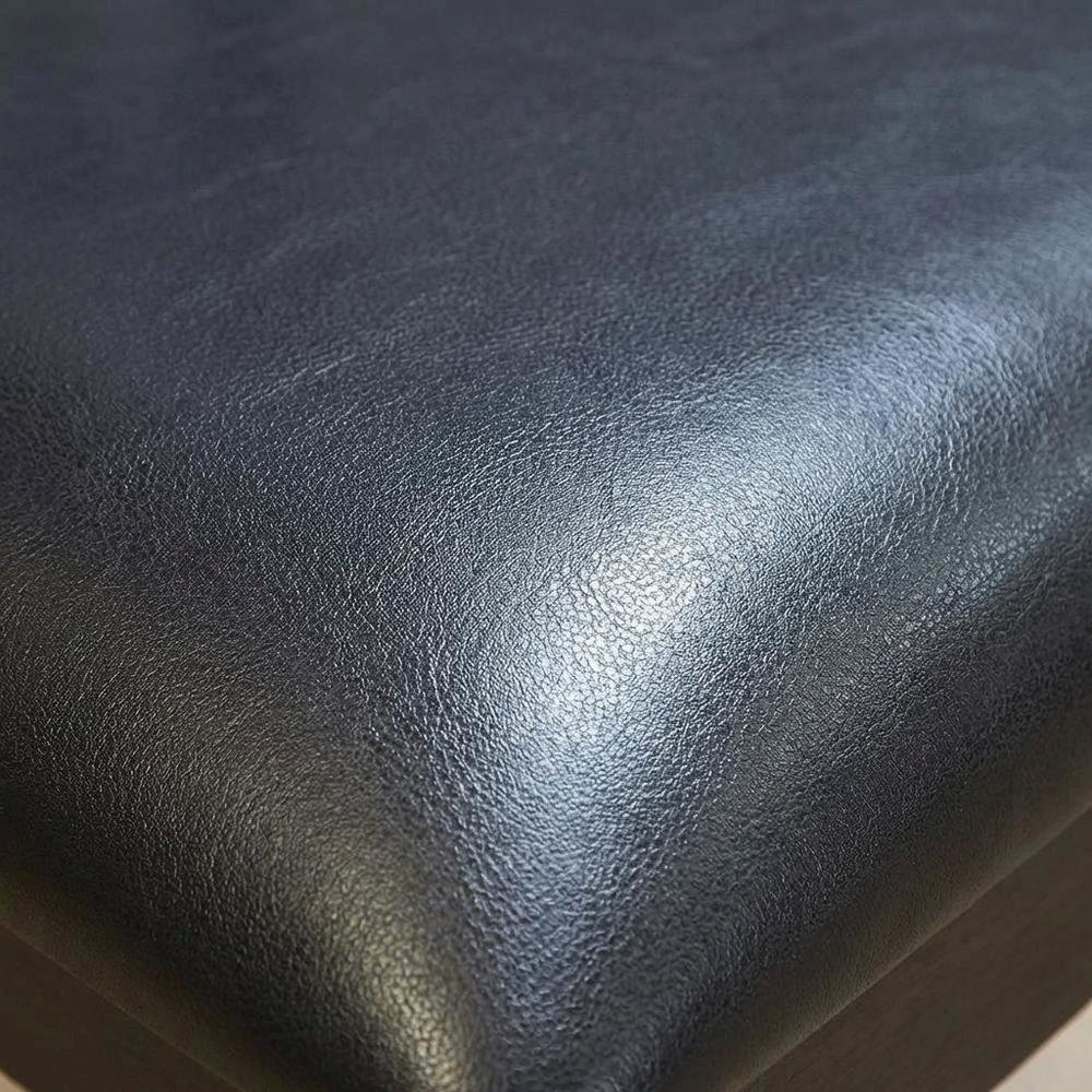 Grey Finish Side Chairs with Upholstered Faux Leather Seats
