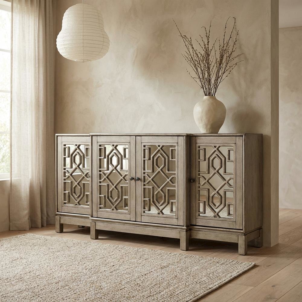 Mirrored Console Table, Vintage Accent Entryway Table for Living Room