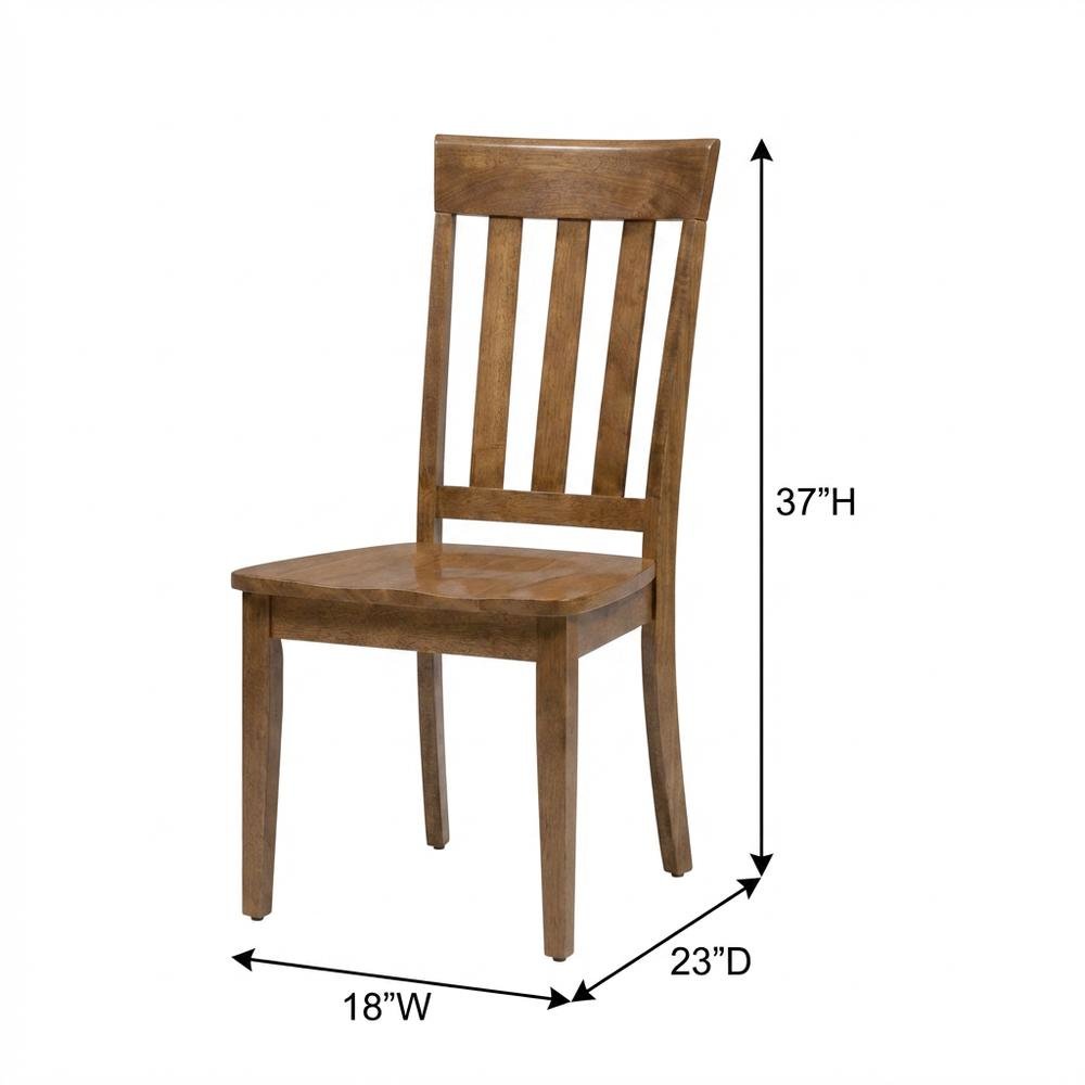 Slat Back Dining Chairs Set of 2, Farmhouse Accent Chair for Dining Room