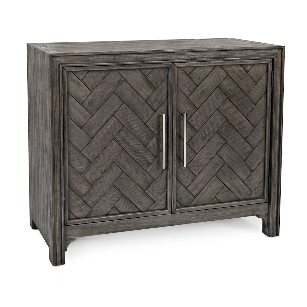 Gramercy Mid-Century Modern Chevron Two Door 40" Accent Chest