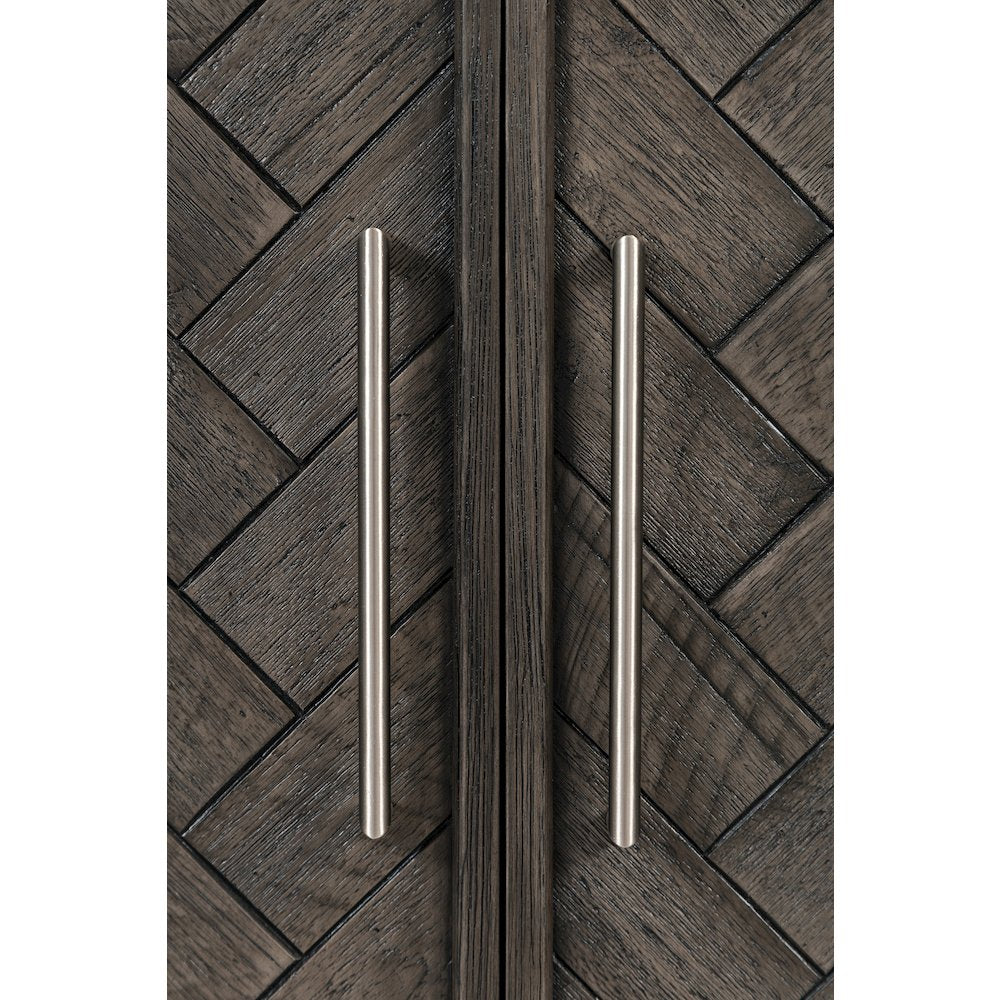 Gramercy Mid-Century Modern Chevron Three Door 60" Accent Cabinet