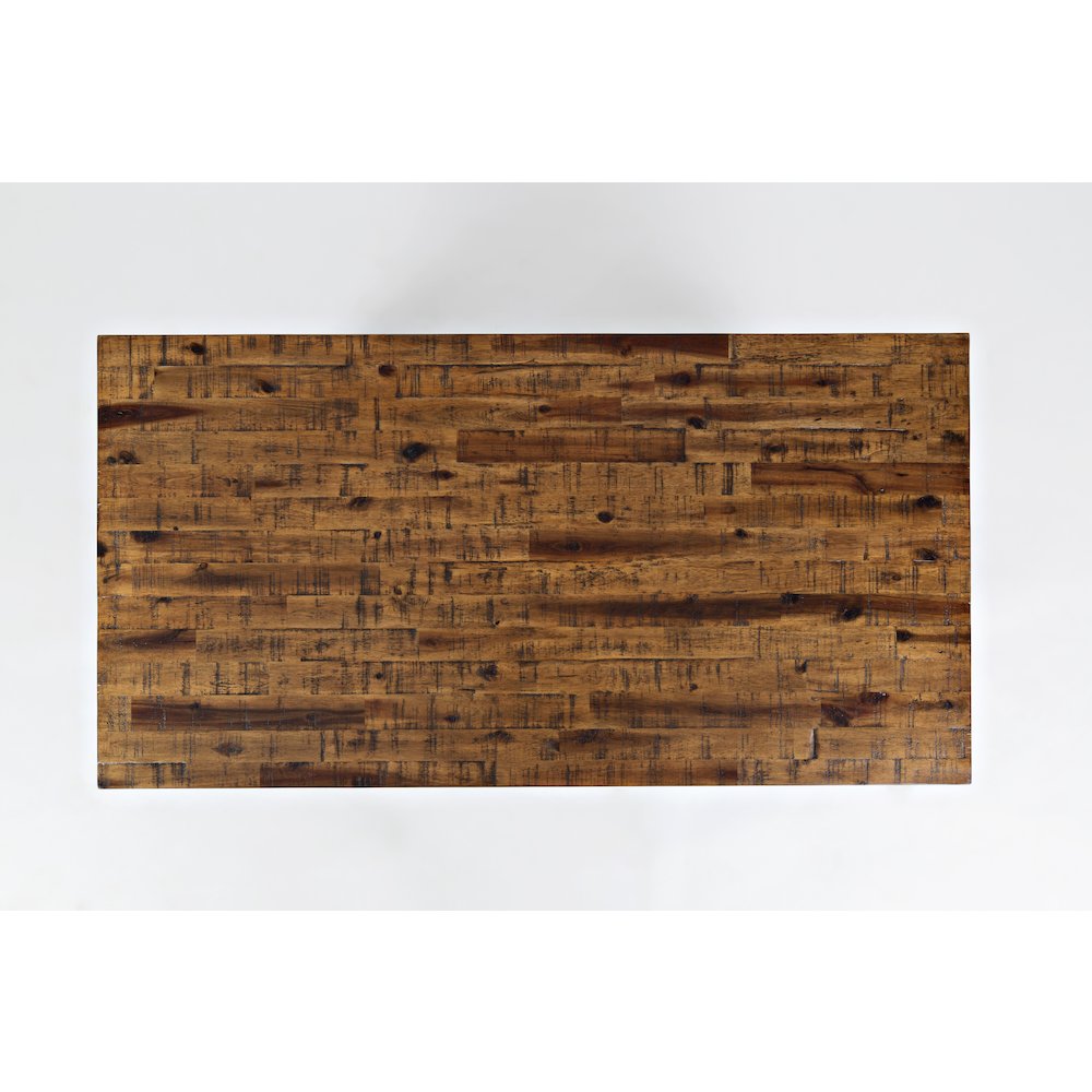 Cannon Valley Rustic Distressed Industrial Trestle 50" Coffee Table