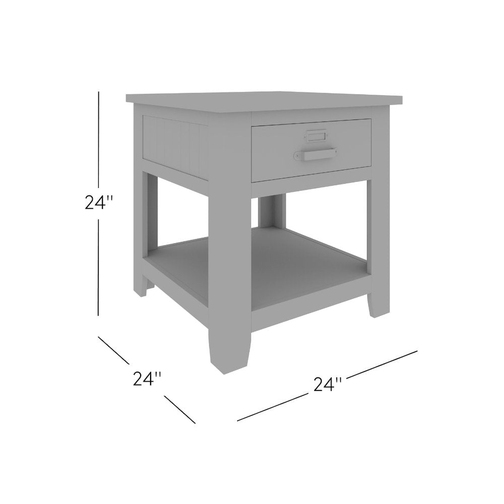 Cannon Valley Distressed Industrial End Table