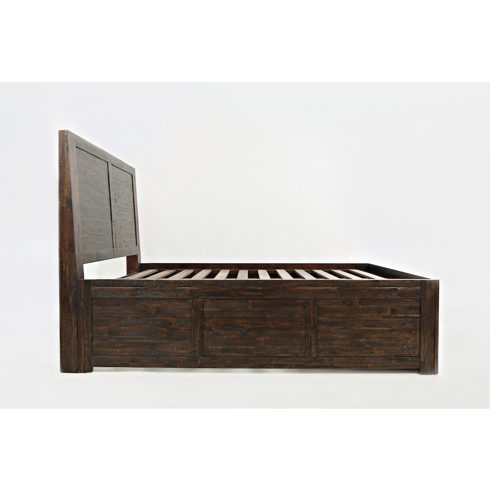 Jackson Lodge Rustic Distressed Solid Wood Twin Storage Bed