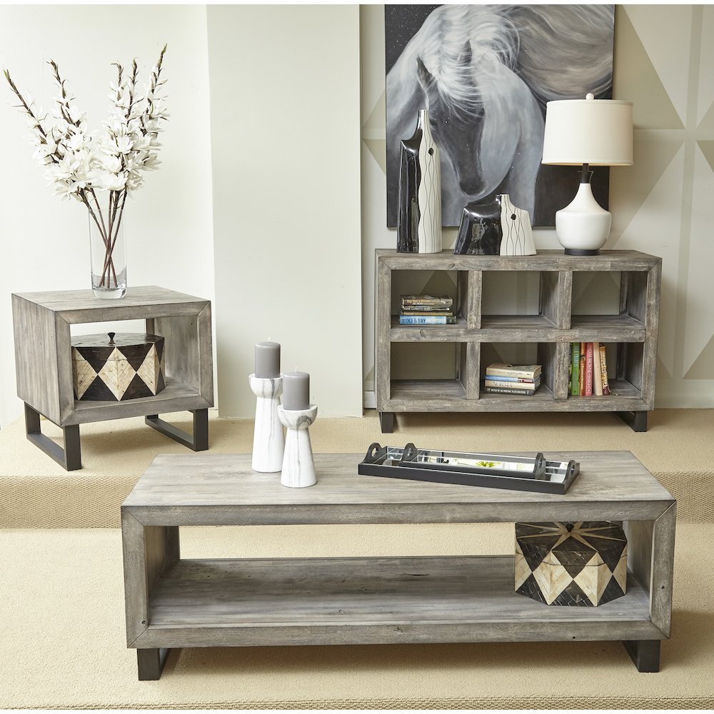 Mulholland Drive Modern Distressed Solid Wood 47" Sofa Table
