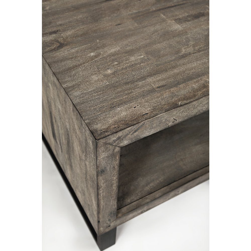 Mulholland Drive Modern Distressed Solid Wood End Table