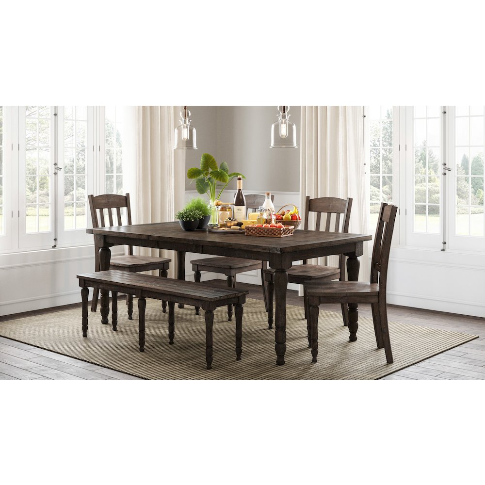 Madison County Rustic Reclaimed Solid Wood Farmhouse 54" Dining Bench