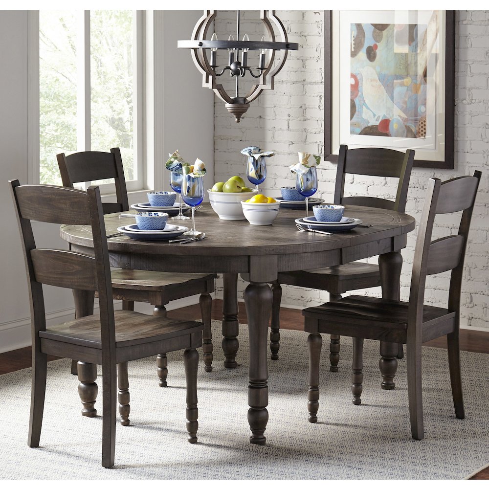 Rustic Reclaimed Pine Farmhouse Ladderback Dining Chair (Set of 2)
