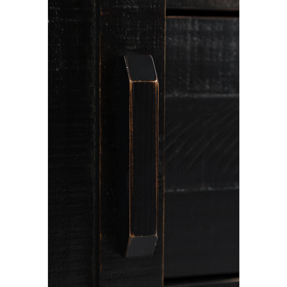 32" Barn Door Accent Cabinet - Vintage Black