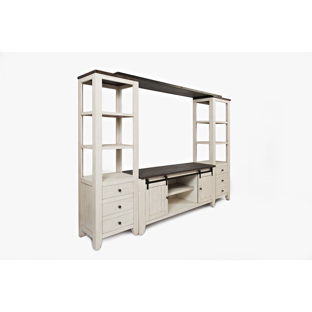 Rustic Reclaimed Pine Farmhouse Entertainment Center with 60'' TV Console
