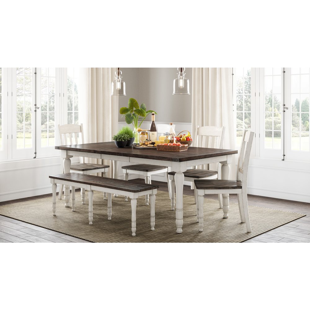 Madison County Rustic Reclaimed Solid Wood Farmhouse 54" Dining Bench