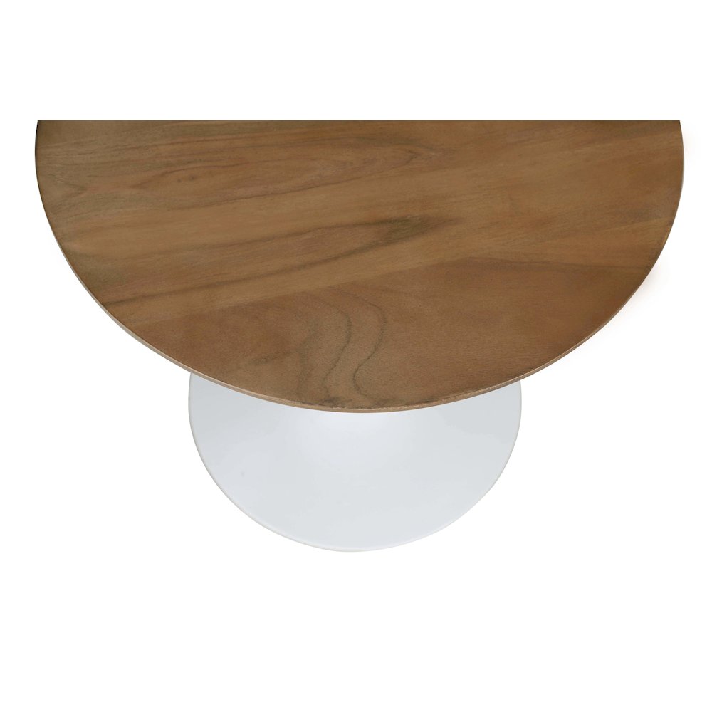 Remy Solid Wood and Iron Modern Pedestal Accent Tables (Set of 2)