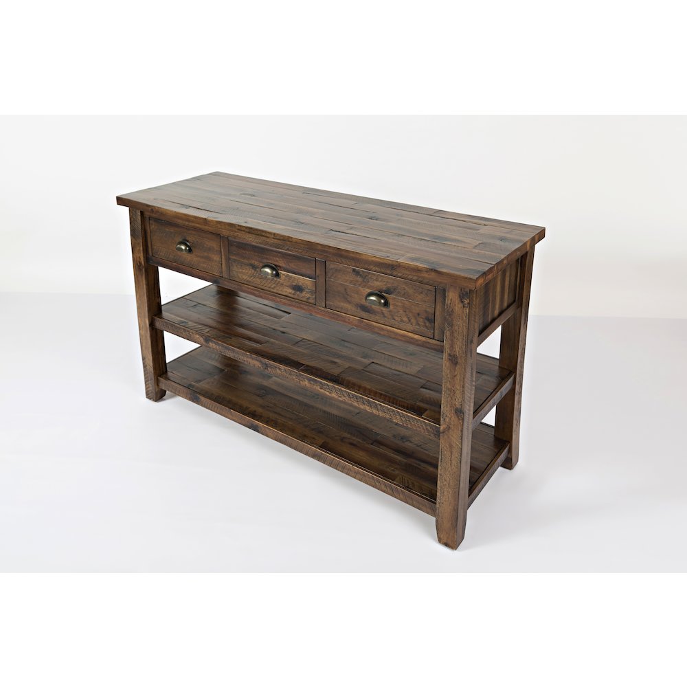 Artisan's Craft Rustic Farmhouse Distressed Solid Wood 50" Sofa Table
