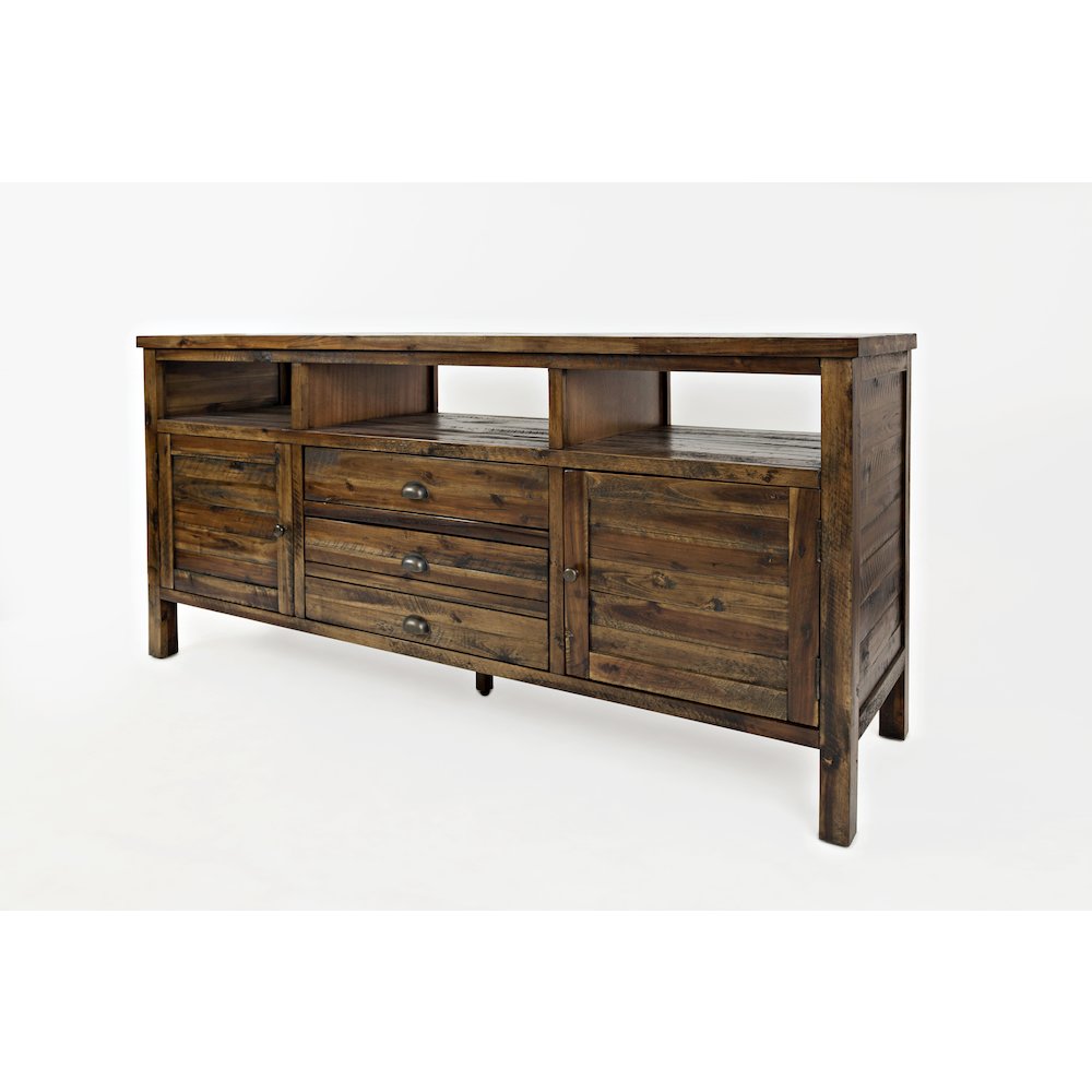 Artisan's Craft Rustic Farmhouse Distressed Acacia Media Console 70"