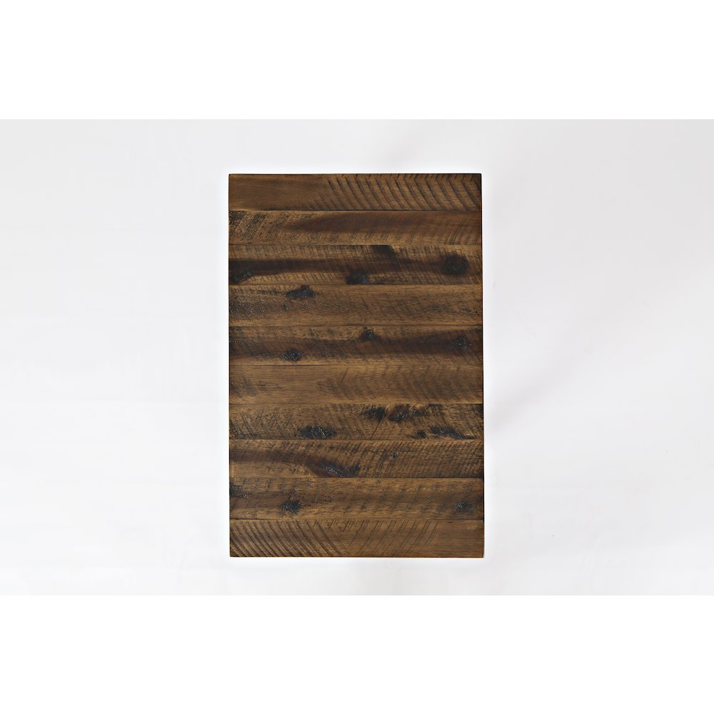 Artisan's Craft Rustic Farmhouse Distressed Solid Wood Chairside Table