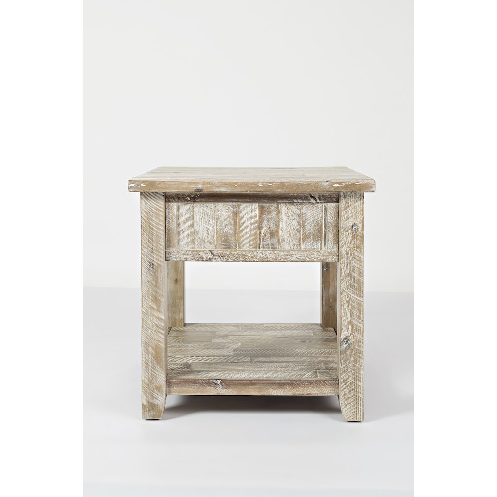Artisan's Craft Rustic Farmhouse Distressed Solid Wood End Table
