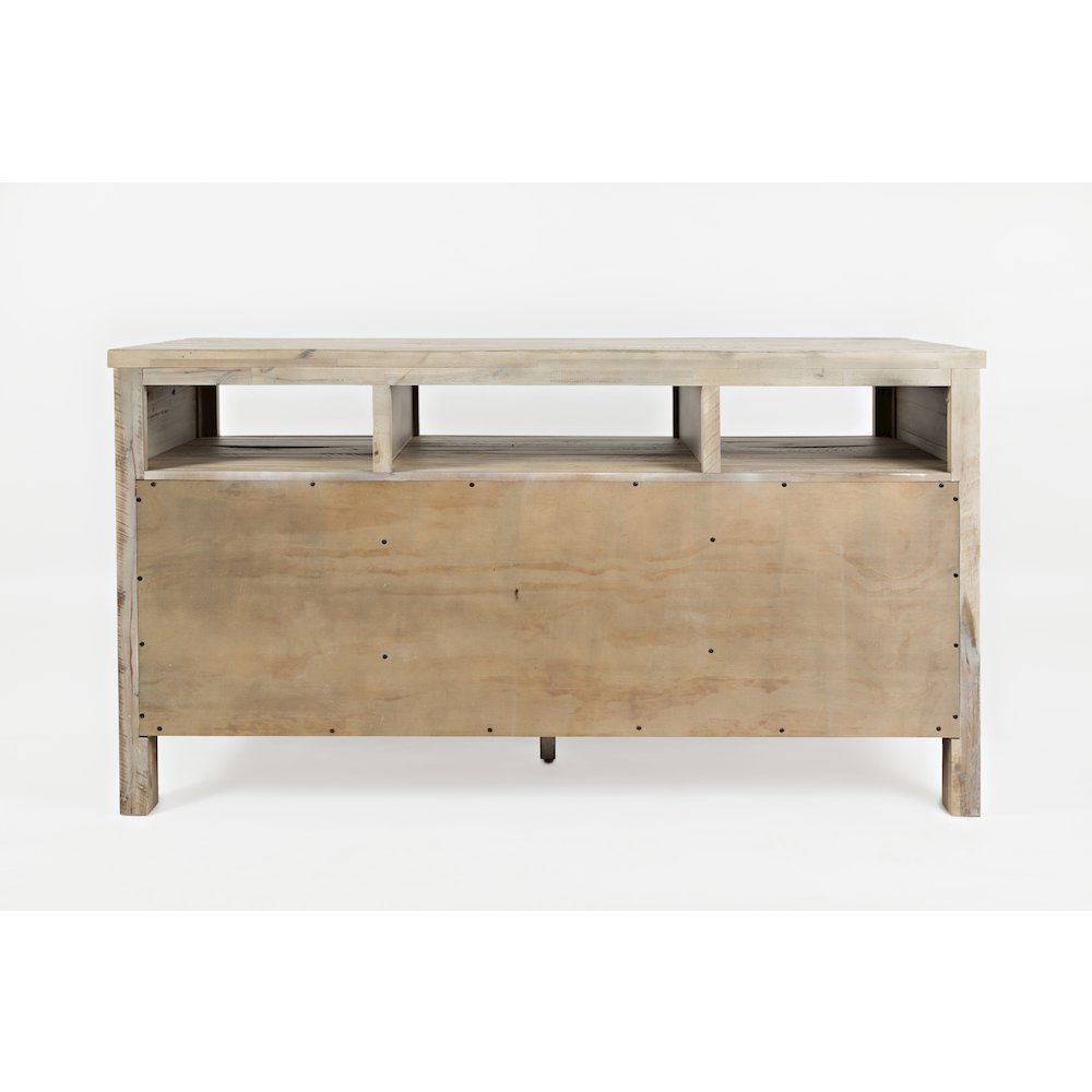 60" Rustic Farmhouse Solid Wood Distressed Media Console TV Stand