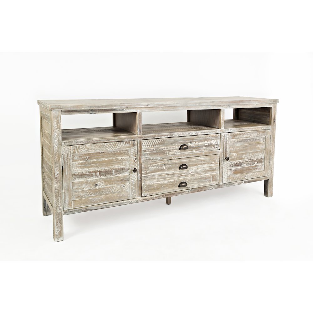 Artisan's Craft Rustic Farmhouse Distressed Acacia Media Console 70"